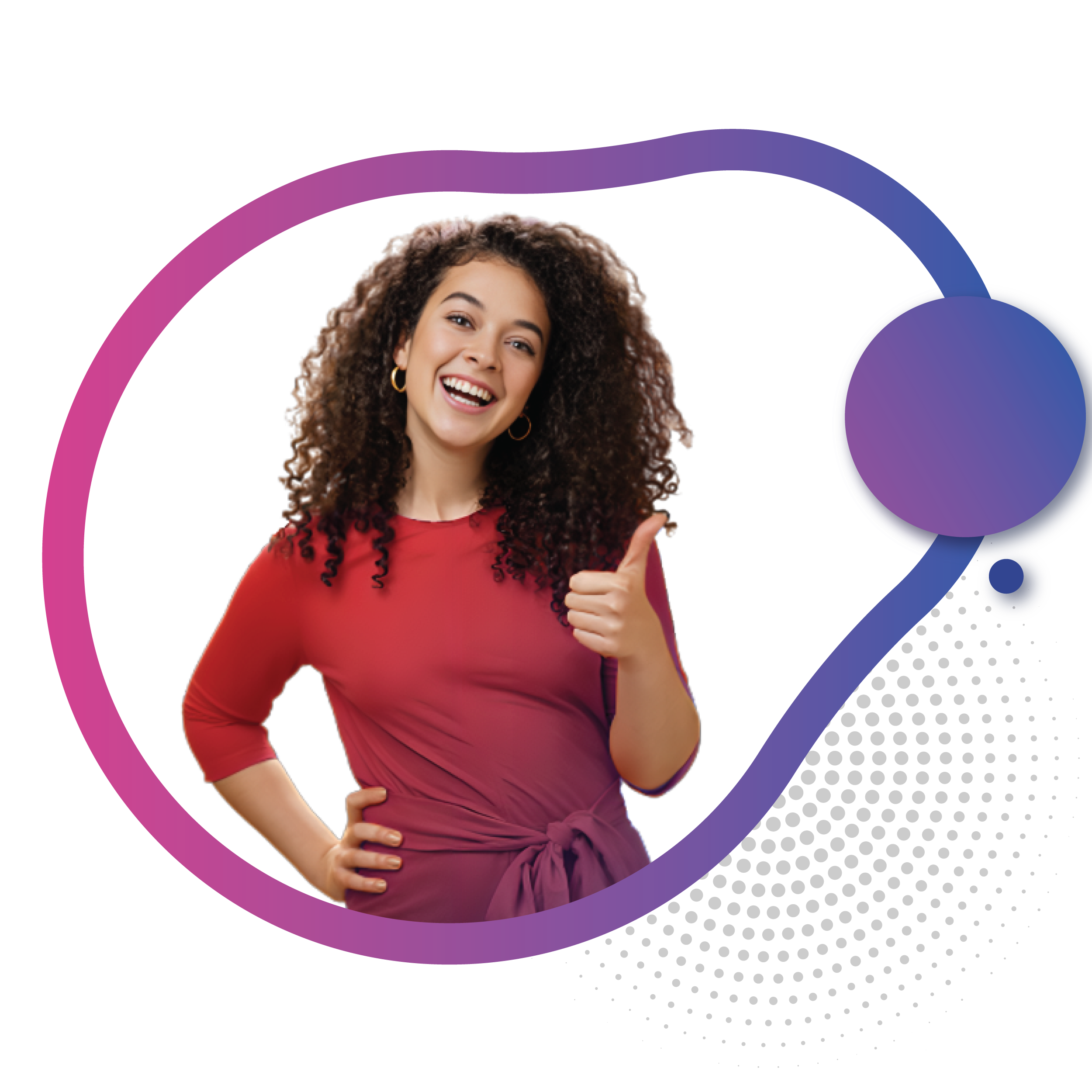 A girl showing thumbs up sign for the best eSIM prepaid plans